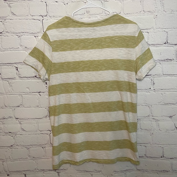 Gap Green/White Striped Short Sleeve T-Shirt w/Pocket - Picture 2 of 7